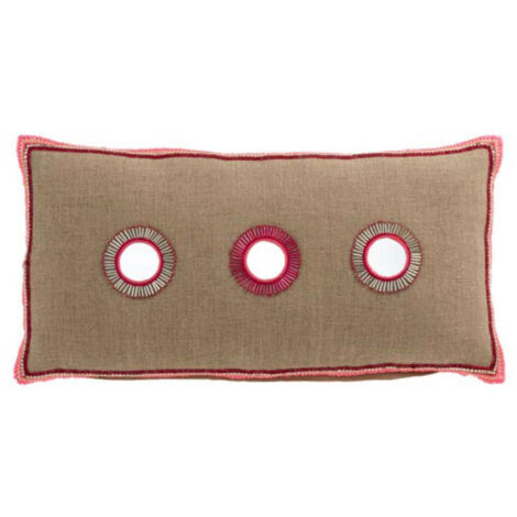 Coussin Déco "3 Miroirs" 30x60cm Naturel (1/3)