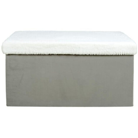 Banc & Coffre de Rangement "Léo" 77cm Gris