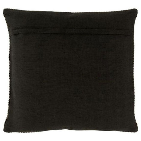 Coussin Carré Déco "Miroir" 45x45cm Noir (1/2)
