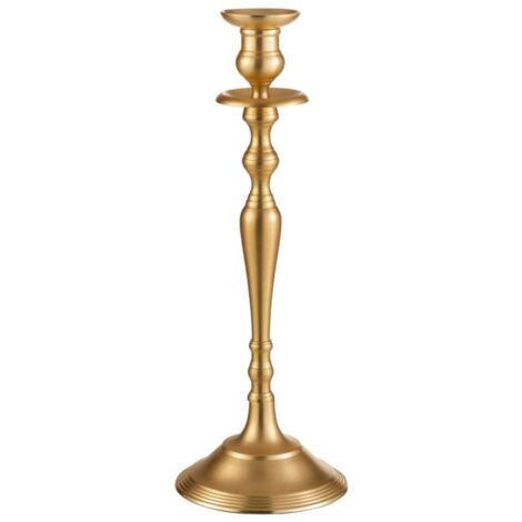 Bougeoir Design "Classique Mat" 46cm Or (1/2)