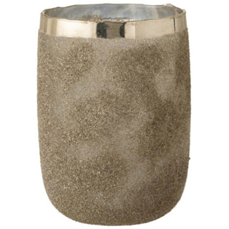 Photophore Déco en Verre "Frosty" 25cm Argent (1/4)