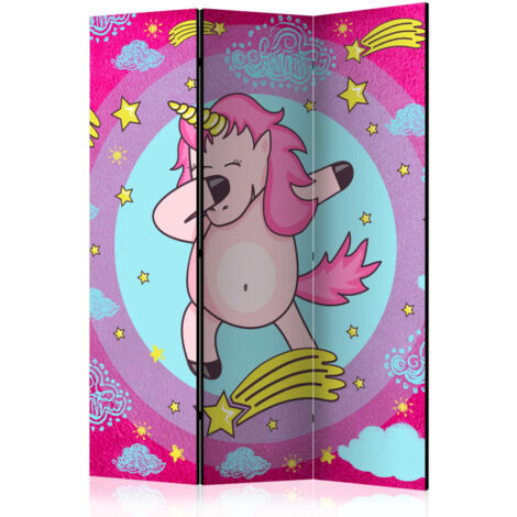 Paravent 3 Volets "Dancing Unicorn" 135x172cm (1/2)