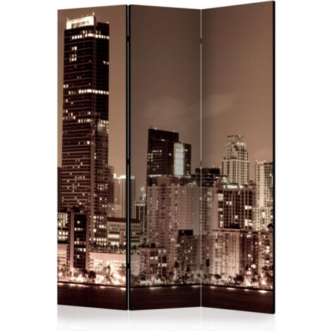 Paravent 3 Volets "Night Life in Miami" 135x172cm (1/2)