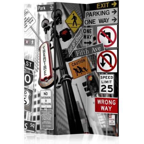 Paravent 3 Volets "New York Signs" 135x172cm (1/2)