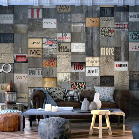 Papier Peint "Wooden Inscription" 50x1000cm (1/2)