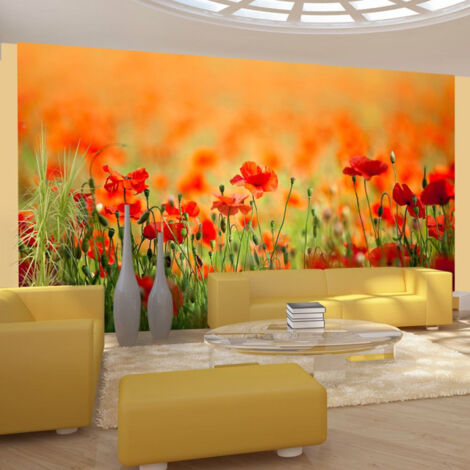 Papier Peint "Coquelicots, Beaux Jours D'été" 270x450cm (1/2)