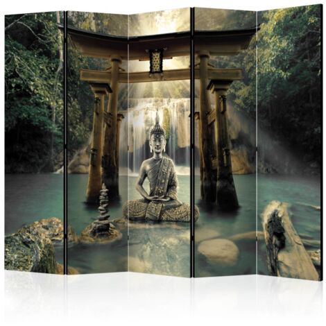 Paravent 5 Volets "Buddha Smile" 172x225cm (1/2)