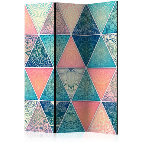 Paravent 3 Volets "Oriental Triangles" 135x172cm (1/2)
