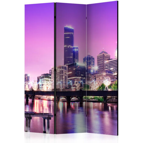 Paravent 3 Volets "Purple Melbourne" 135x172cm (1/2)