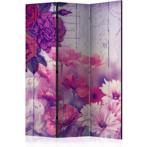 Paravent 3 Volets "Flowers Memories" 135x172cm (1/2)