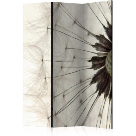 Paravent 3 Volets "White Dandelion" 135x172cm (1/2)