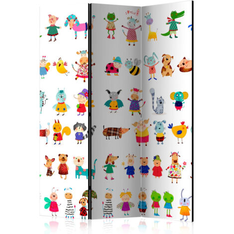 Paravent 3 Volets "Cartoon Pets" 135x172cm (1/2)