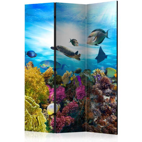 Paravent 3 Volets "Coral Reef" 135x172cm (1/2)