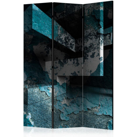 Paravent 3 volets en inox sur roulettes