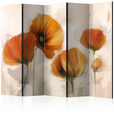 Paravent 5 Volets "Poppies Vintage" 172x225cm (1/2)
