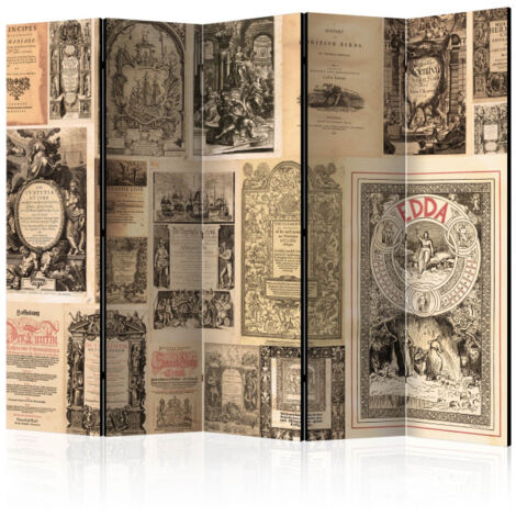 Paravent 5 Volets "Vintage Books" 172x225cm (1/2)
