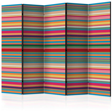 Paravent 5 Volets "Subdued Stripes" 172x225cm (1/2)
