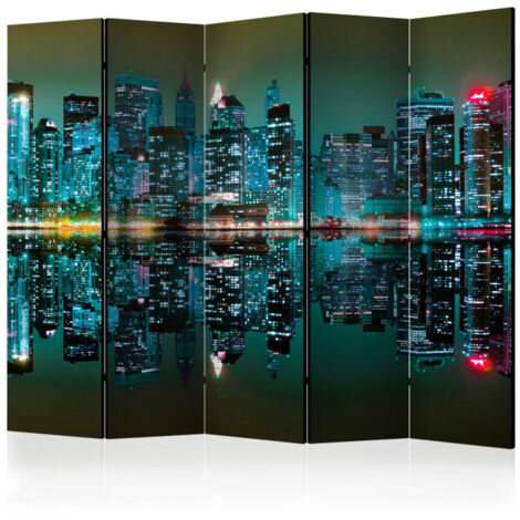 Paravent 5 Volets "Gold Reflections NYC" 172x225cm (1/2)