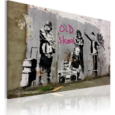 Tableau Imprimé "Old School - Banksy" 40x60cm (1/2)