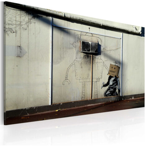 Tableau Imprimé "Robots - Banksy" 40x60cm (1/2)