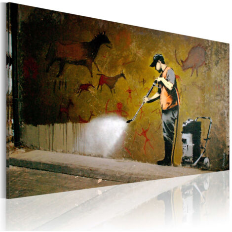 Tableau "Blanchiment des Caves Lascaux - Banksy" 40x60cm (1/2)