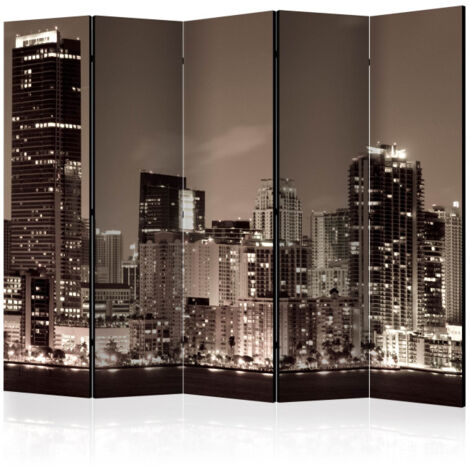 Paravent 5 Volets "Miami in Sepia" 172x225cm (1/2)