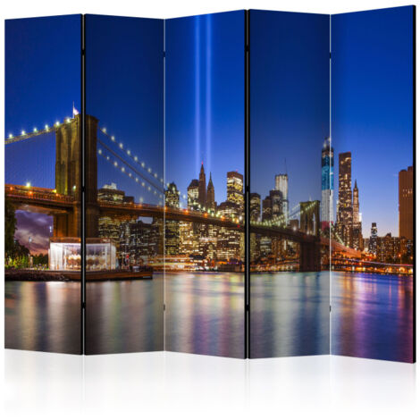 Paravent 5 Volets "Blue New York" 172x225cm (1/2)