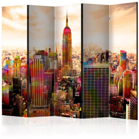 Paravent 5 Volets "Colors of New York City III" 172x225cm (1/2)