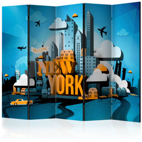 Paravent 5 Volets "New York Welcome" 172x225cm (1/2)