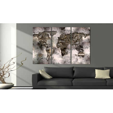 Tableau en Liège "Carte du Monde - Opalescent Map" 80 x 120 cm
