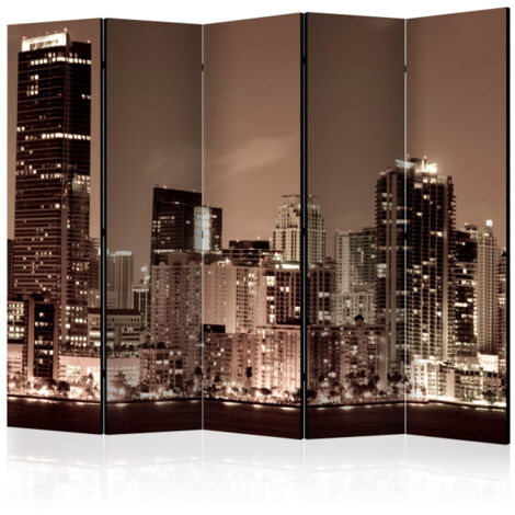 Paravent 5 Volets "Night Life in Miami" 172x225cm (1/2)