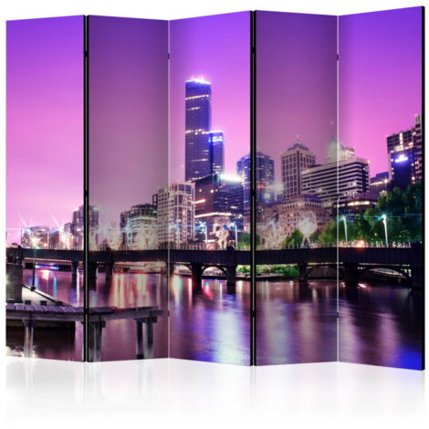 Paravent 5 Volets "Purple Melbourne" 172x225cm (1/2)