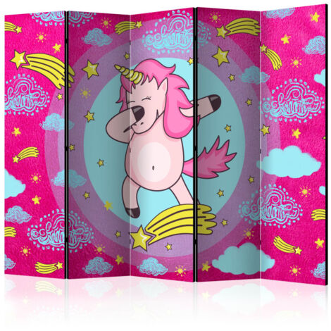 Paravent 5 Volets "Dancing Unicorn" 172x225cm (1/2)