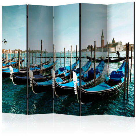 Paravent 5 Volets "Gondolas on the Grand Canal, Venice" 172x225cm (1/2)