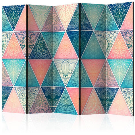 Paravent 5 Volets "Oriental Triangles" 172x225cm (1/2)