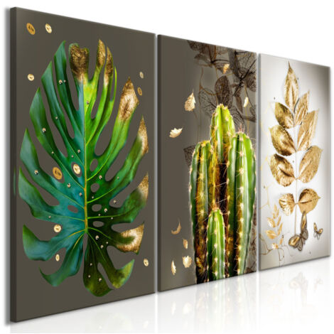 Tableau Imprimé "Covered in Gold 3 Panneaux" 60x120cm (1/2)