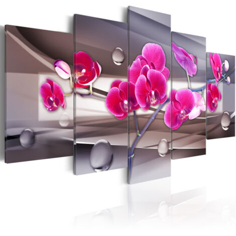 Tableau Imprimé "Orchidée sur un Fond Sobre" 100x200cm (1/2)