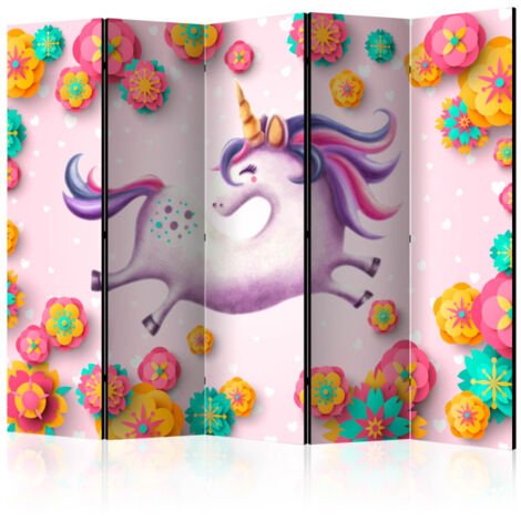 Paravent 5 Volets "Lithe Unicorn" 172x225cm (1/2)