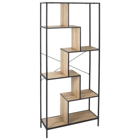 Étagère Design "Eidson" 180cm Naturel (1/3)
