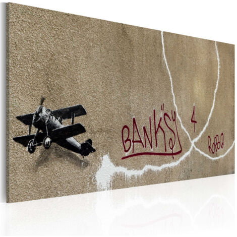 Tableau Imprimé "Avion de l'Amour - Banksy" 40x60cm (1/2)
