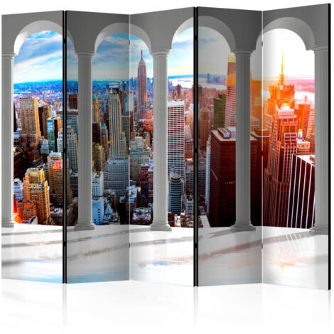 Paravent 5 Volets "Pillars & New York" 172x225cm (1/2)