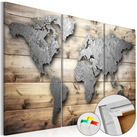 Tableau en Liège "Carte du Monde - Doors To the World" 40 x 60 cm (1/2)
