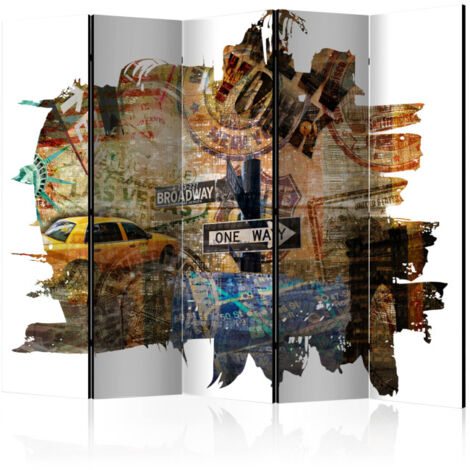 Paravent 5 Volets "New York Collage" 172x225cm (1/2)