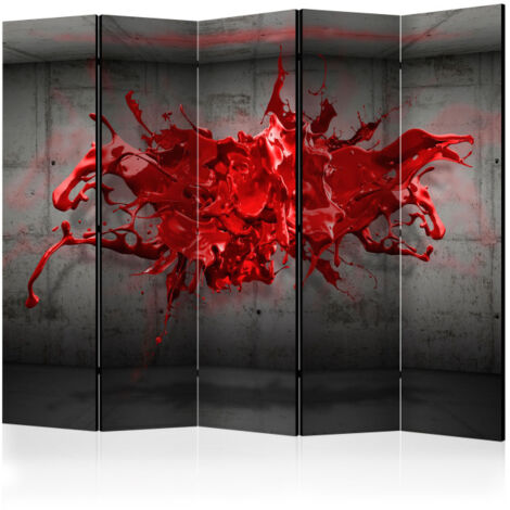 Paravent 5 Volets "Red Ink Blot" 172x225cm (1/2)