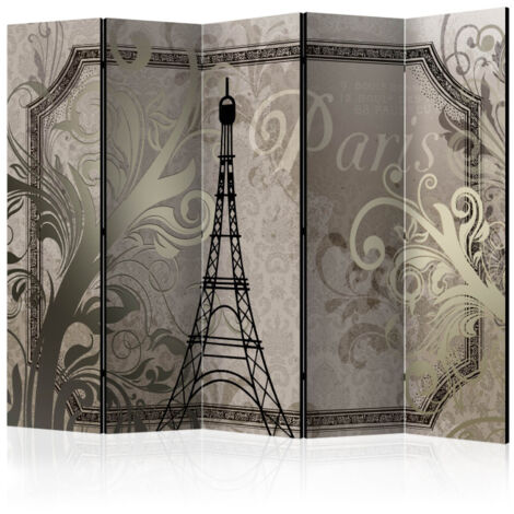 Paravent 5 Volets "Vintage Paris Gold" 172x225cm (1/2)