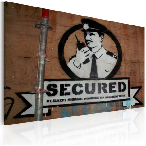 Tableau Imprimé "Sécurisé - Banksy" 40x60cm (1/2)