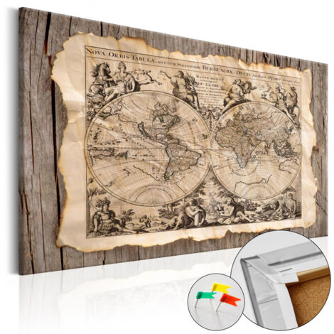 Tableau en Liège "Carte du Monde - Map of the Past" 40 x 60 cm (1/2)