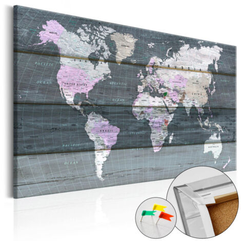 Tableau en Liège "Carte du Monde - Journey Through the World" 40 x 60 cm (1/2)