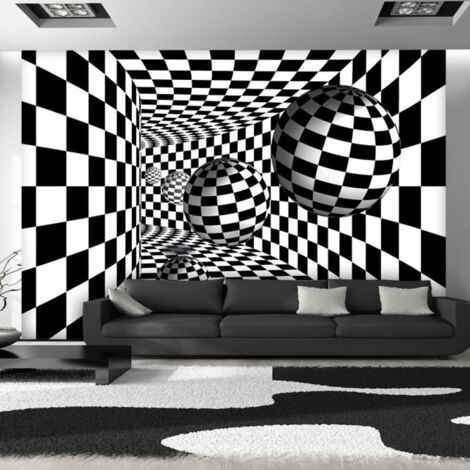 Papier Peint "Black & White Corridor" 175 x 250 cm (1/2)
