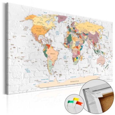Tableau en Liège "Carte du Monde - World's Walls" 40 x 60 cm